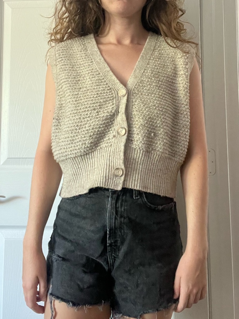 No Boundaries Button Down Sweater Vest - Picture 7 of 8